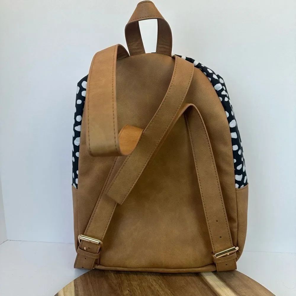 VIV & LOU Spotted Lauren Backpack S Hot Pink Chenille Patch Back Pack